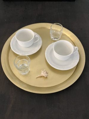 Brass tray-Diameter 24 cm